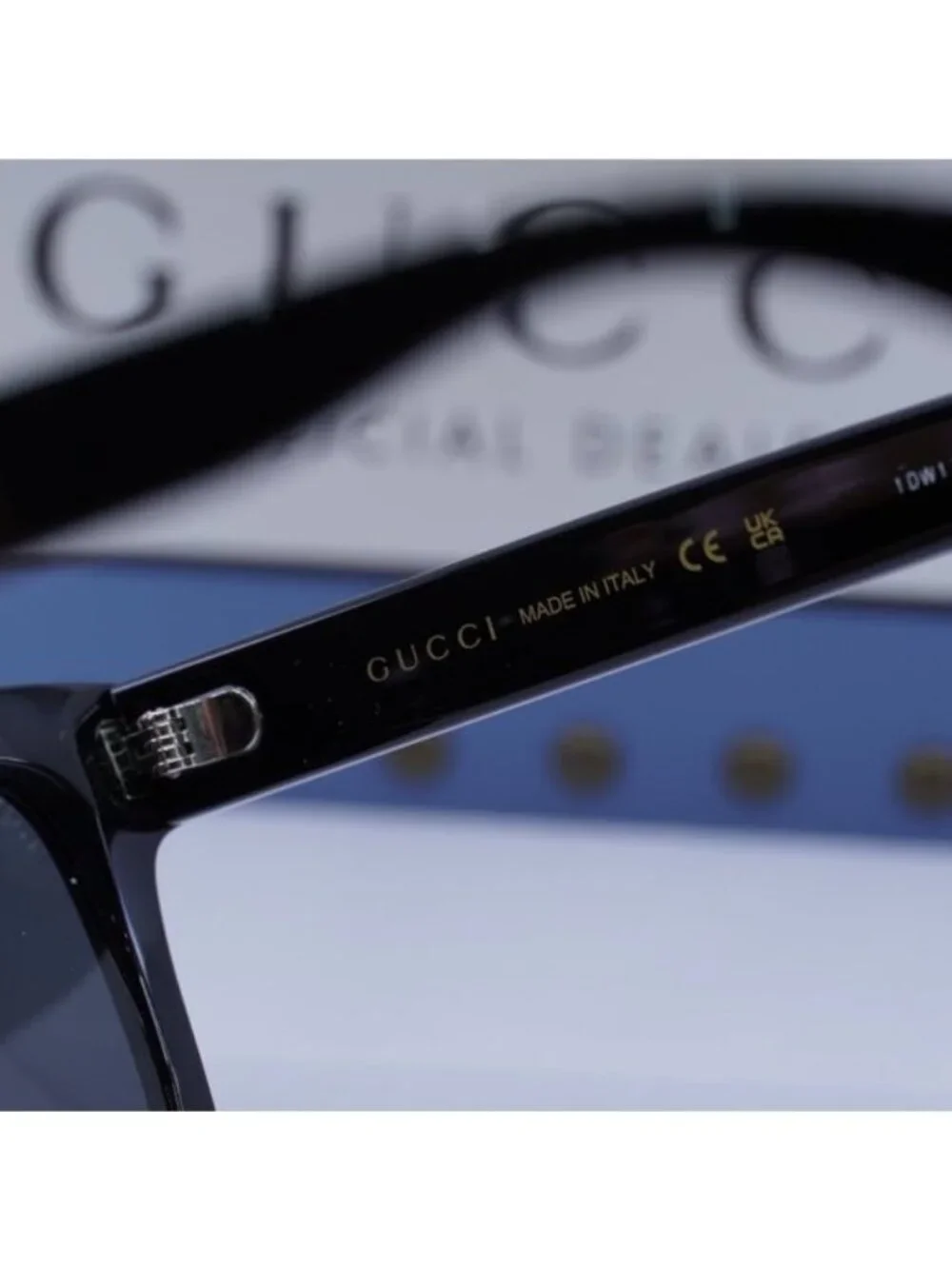 Gucci GG0001SN 001 Square Sunglasses - Black/Grey
